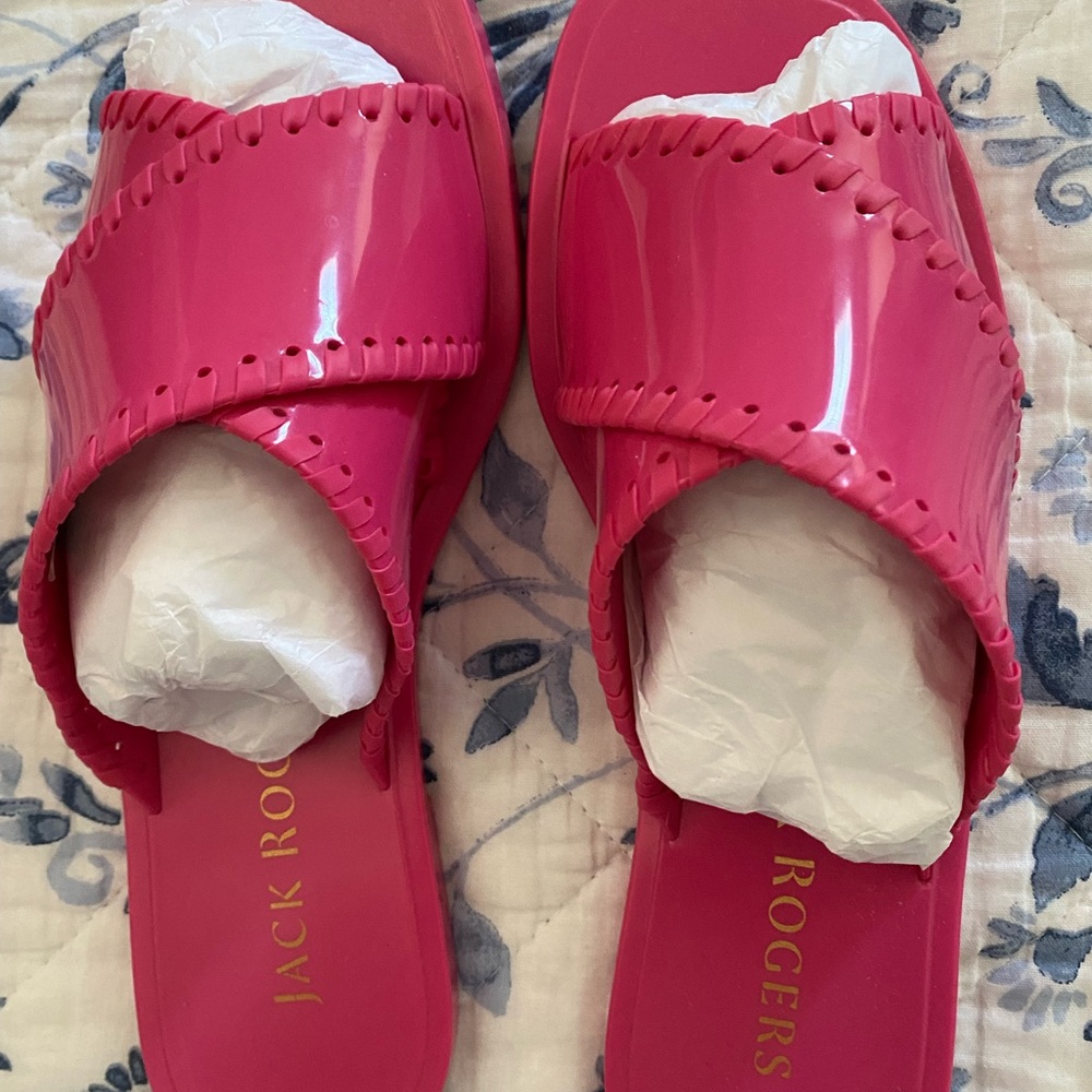 Jack Rogers Fuchsia Slide Sandals